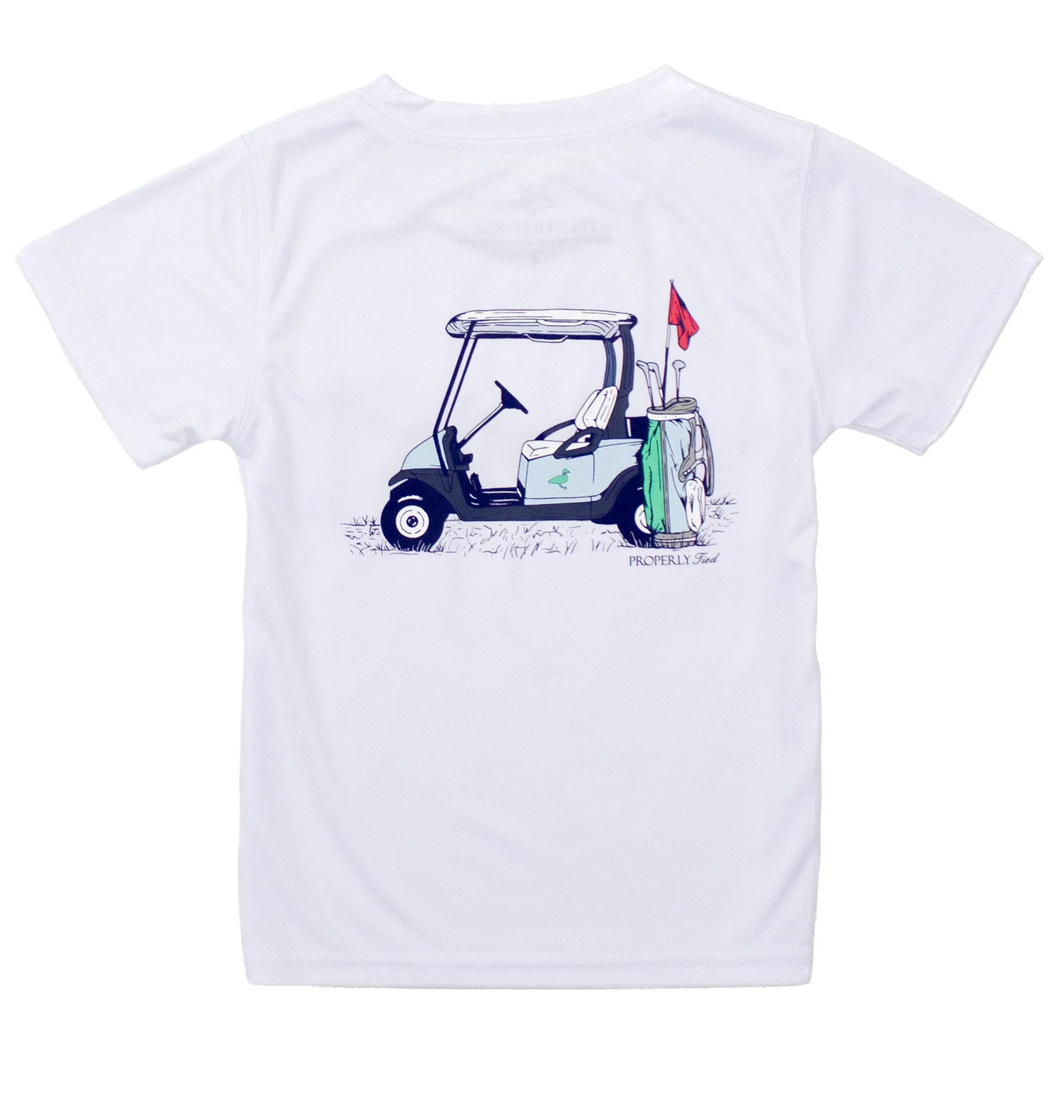 Properly Tied Country Club Performance Tee- White | JoJo Mommy