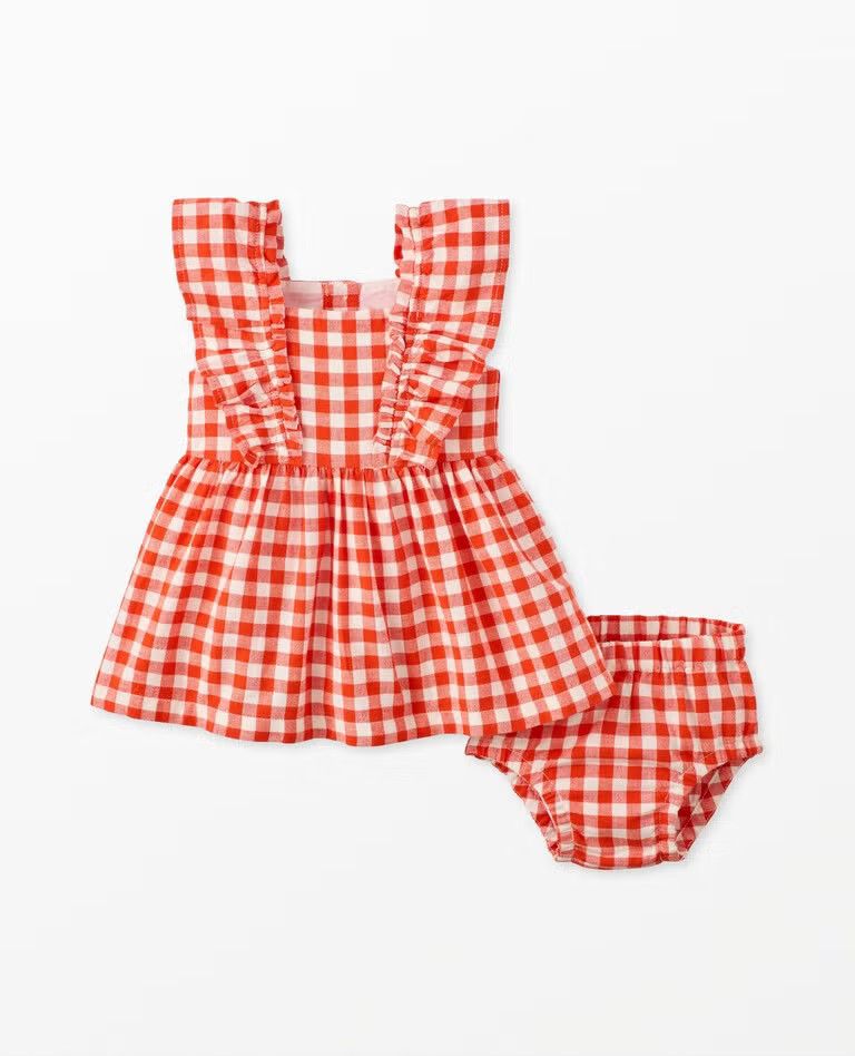 Baby Flutter Sleeve Linen Dress & Bloomers Set | Hanna Andersson