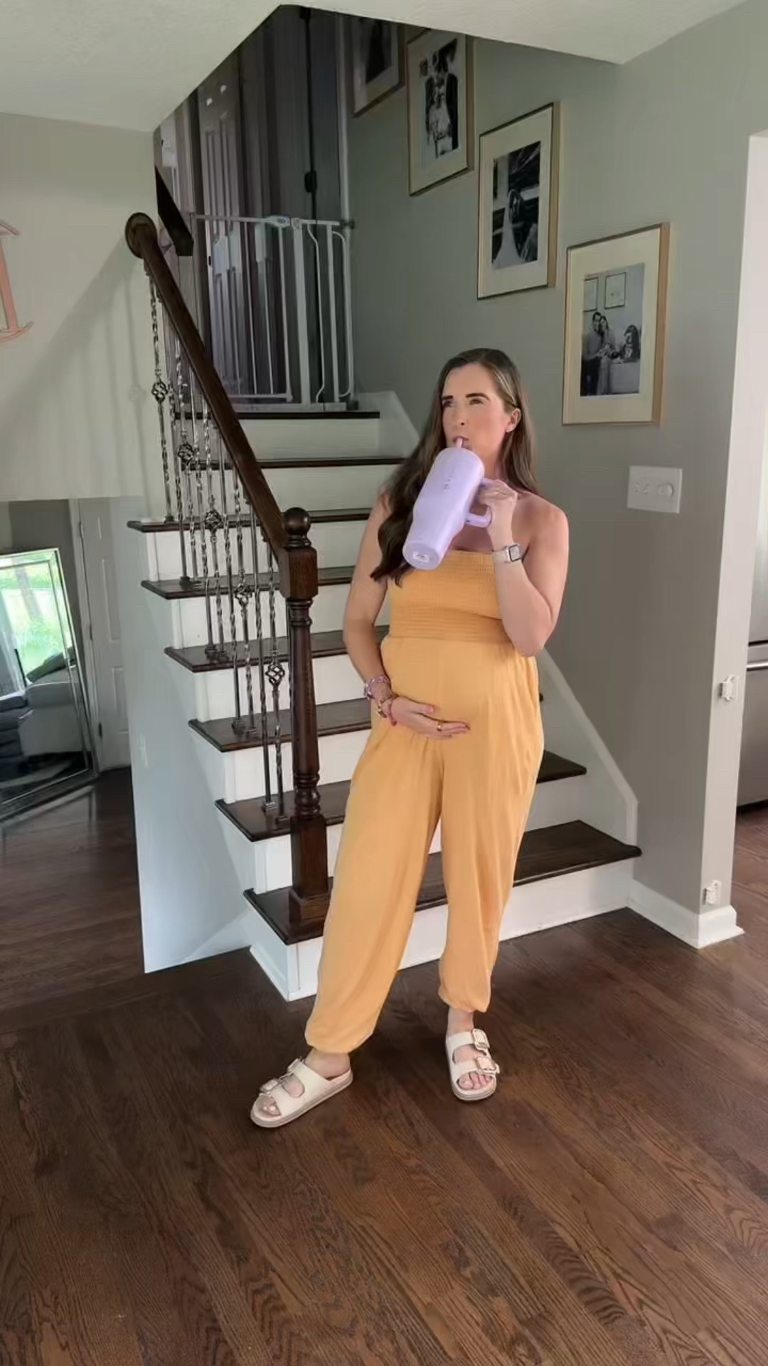 the best jumpsuit - pregnant or not! Work this to Cabo so also doubles as a great travel day fit ✈️ I am 36 weeks pregnant here and wearing a small. 

#LTKBump #LTKTravel #LTKFindsUnder50