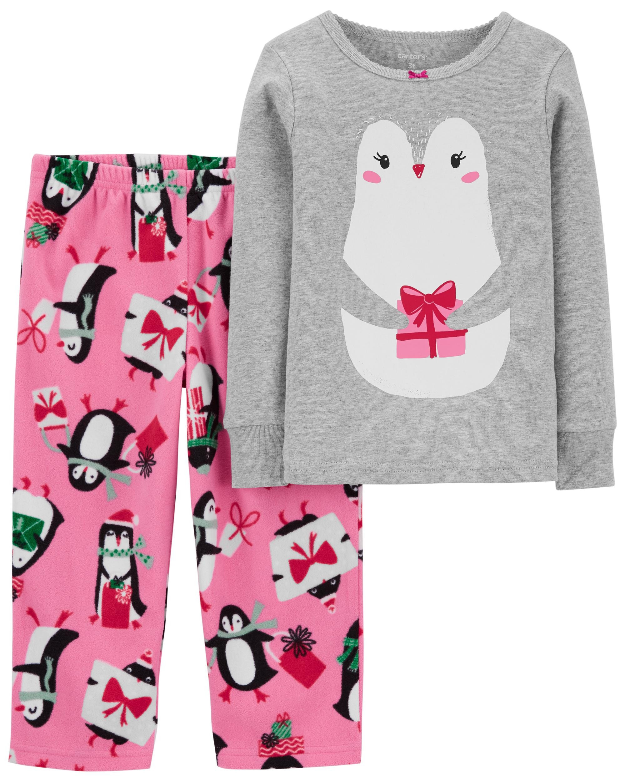 2-Piece Penguin Cotton & Fleece PJs | Carter's