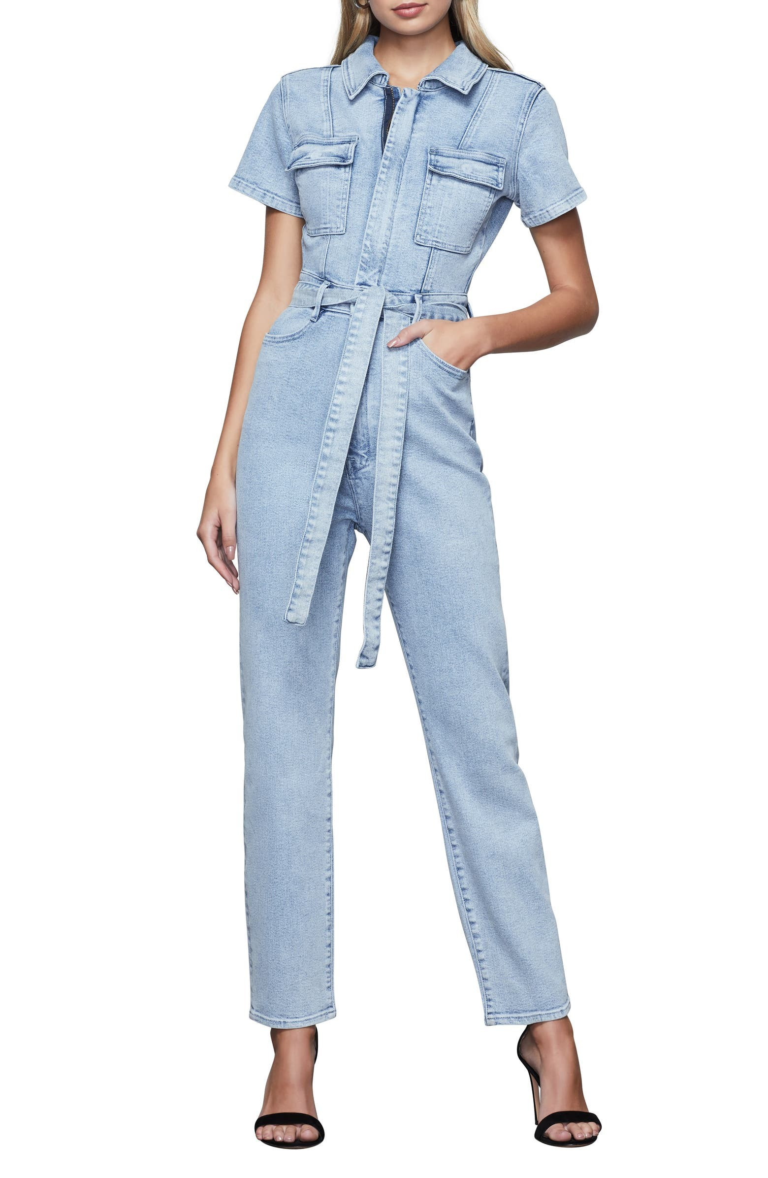 Fit for Success Belted Denim Jumpsuit | Nordstrom