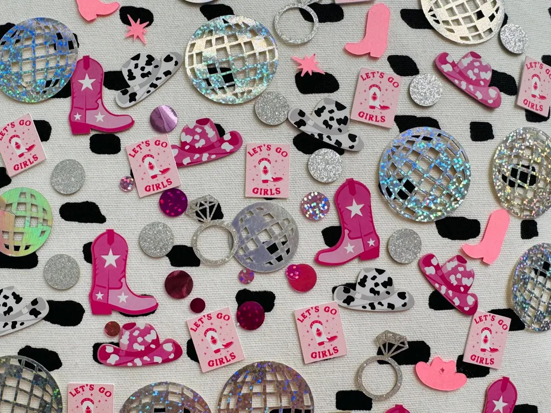 Disco Cowgirl Confetti: Last Rodeo Bachelorette Party Decor | Etsy (US)