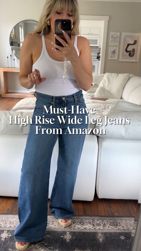 Found: the perfect wide leg jeans from AMAZON! These best selling jeans fit like a glove, love the super flattering high rise denim style with a slightly wider leg. These hug the curves, have no stretch and fit like a glove. 

I sized up to a 30. These viral jeans are loved by SO many and they’re a great classic denim that can be dressed up or down, perfect for work or a night out. 

#LTKfindsunder100 #LTKstyletip