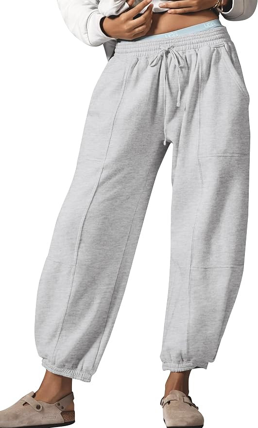 Anoumcy Leopard Pants Women Joggers Sweatpants Casual Cheetah Print Lounge Barrel Pants Trousers ... | Amazon (US)