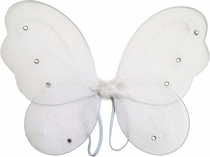 15" X 12" Fairy Princess Butterfly Angel Costume Dress-up Fairy Wings White | Amazon (US)