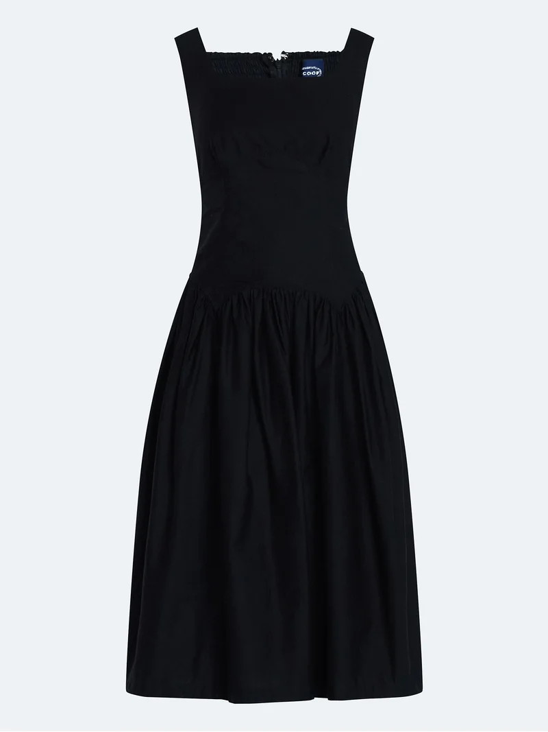 Scoop Women’s Cotton Maxi Dress with Bow Back, Sizes XS-4X | Walmart (US)