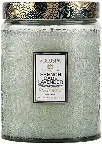 Voluspa French Cade Lavender Candle | Large Glass Jar | 18 Oz | 100 Hour Burn Time | All Natural ... | Amazon (US)