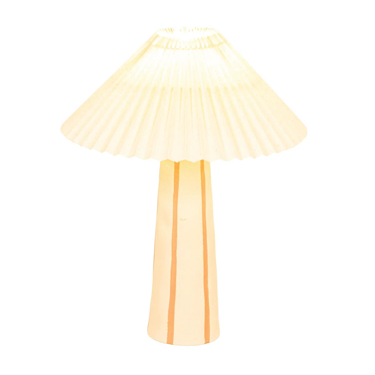 Chloe Stoneware Table Lamp with Tapered Base and Pleated Shade | Wayfair North America