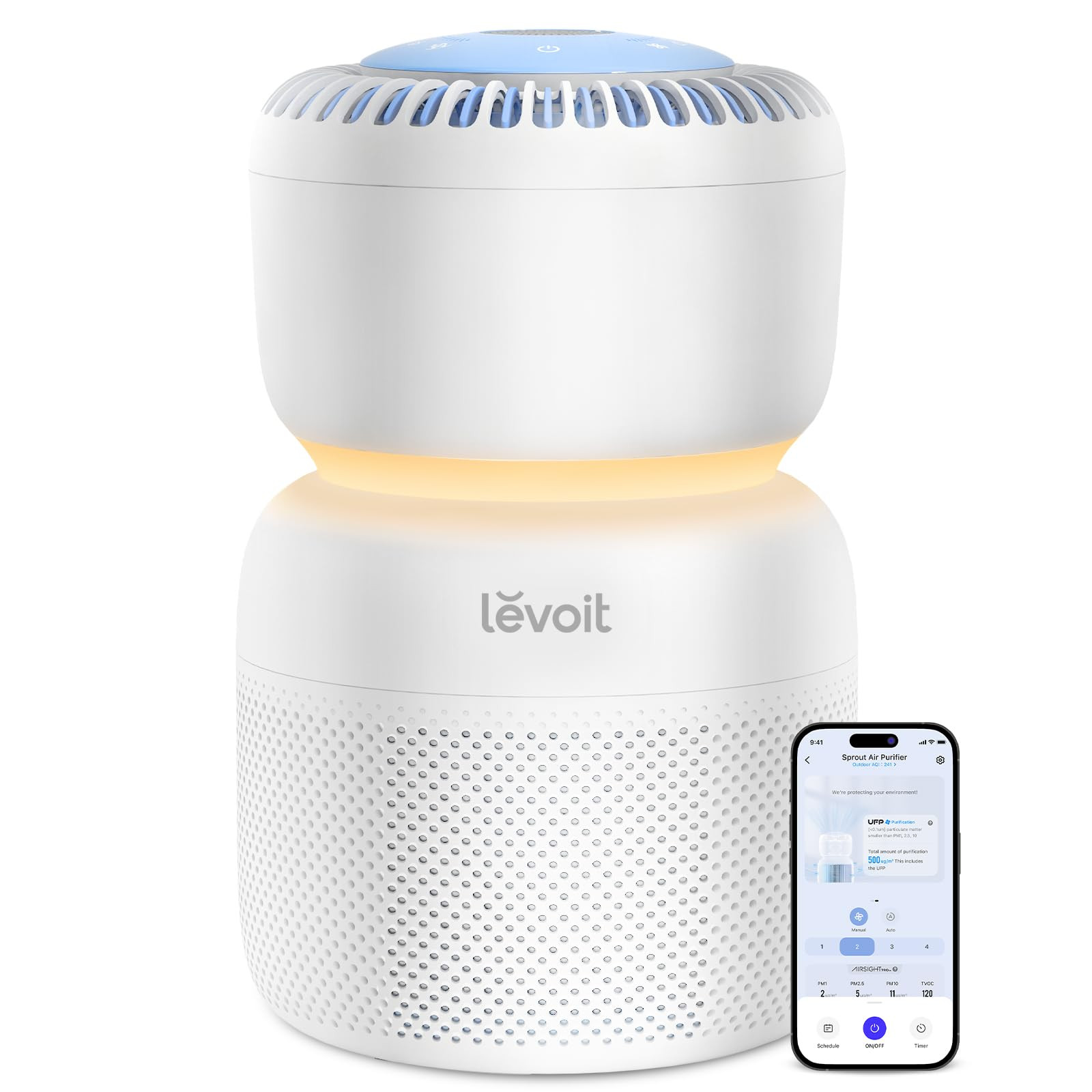 LEVOIT Air Purifier for Baby with White Noise Sound Machine and Blue-Light-Free Night Light in Be... | Amazon (US)