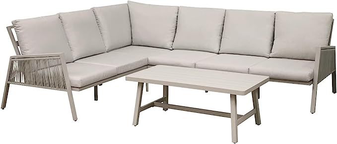 Dellonda Fusion 4 Piece Outdoor Corner Sofa Set | Amazon (UK)
