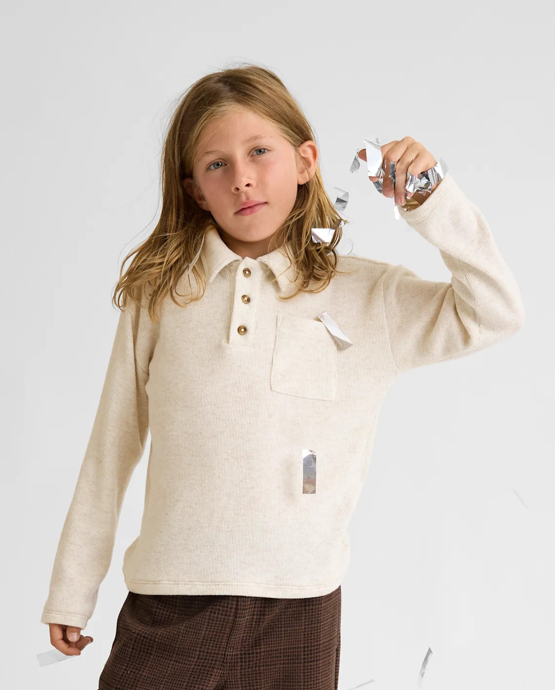 Boys Plush Rib Polo - tan | The Children's Place