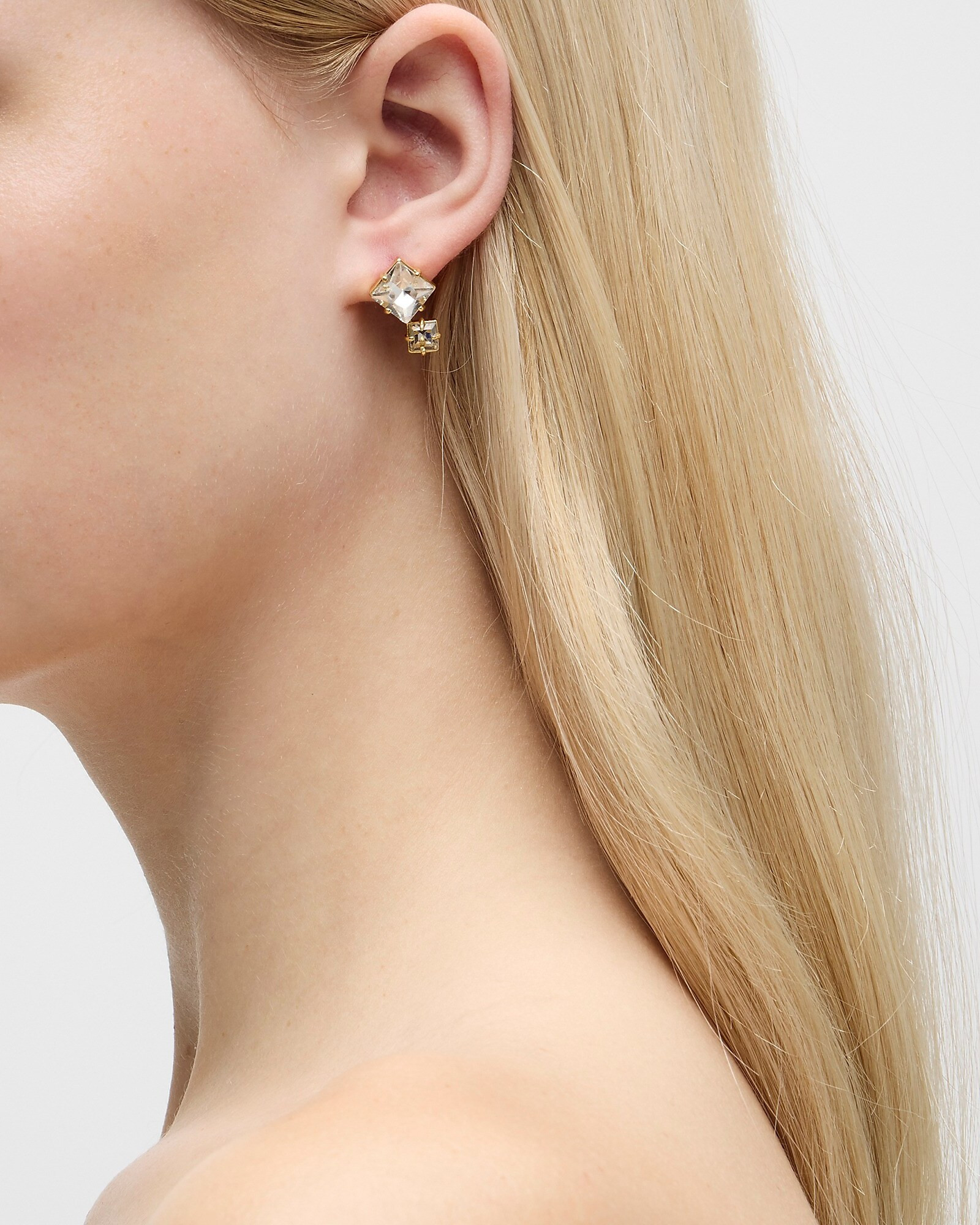 Square sparkle earrings | J. Crew US