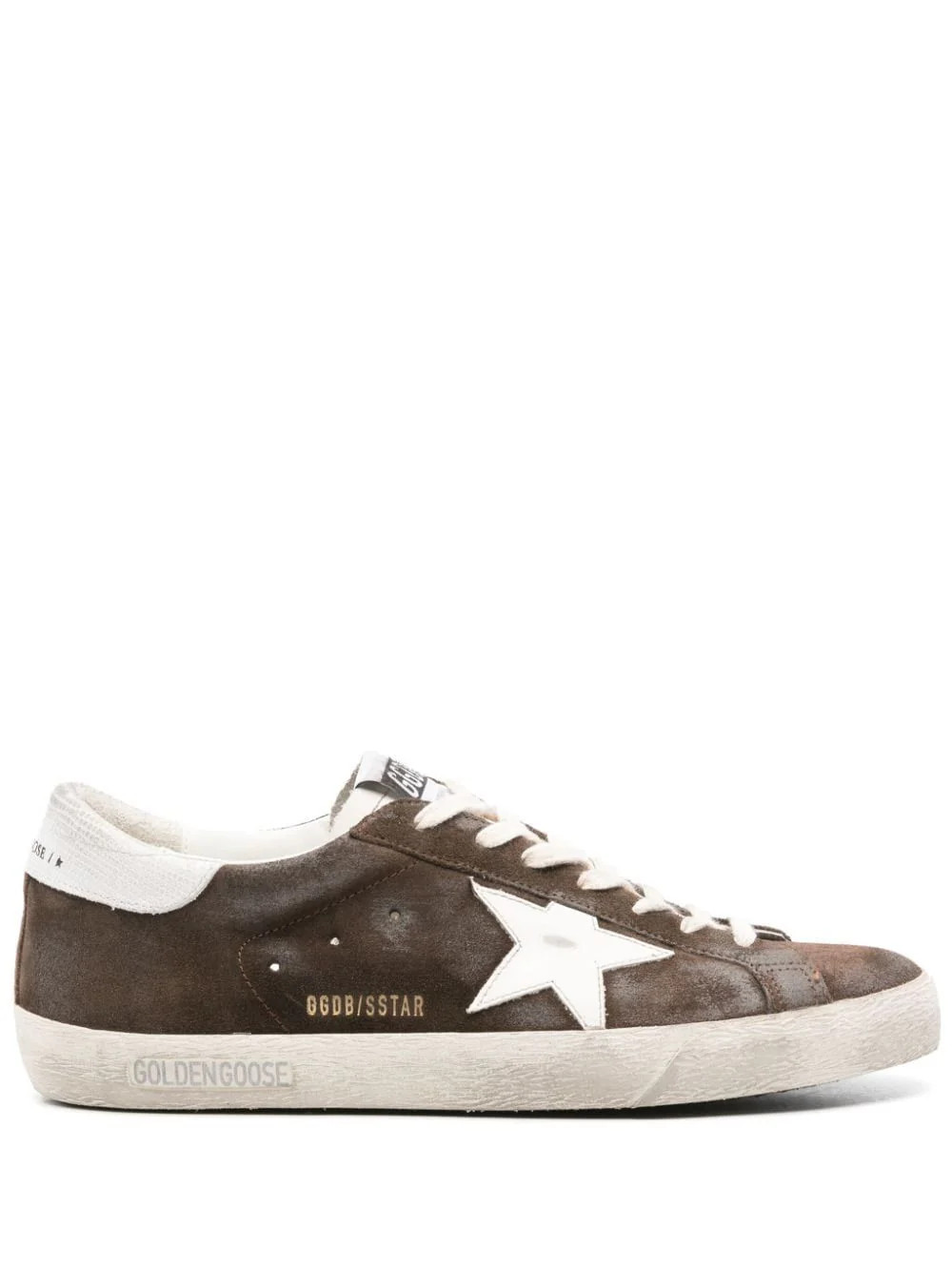 Golden Goose Men's Super Star Sneakers in Brown | Size 42 | GMF00101.F006151.55377 | LOZURI