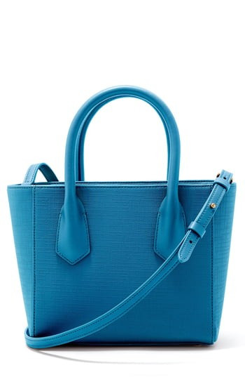 Dagne Dover Signature Petite Coated Canvas Tote - Blue | Nordstrom