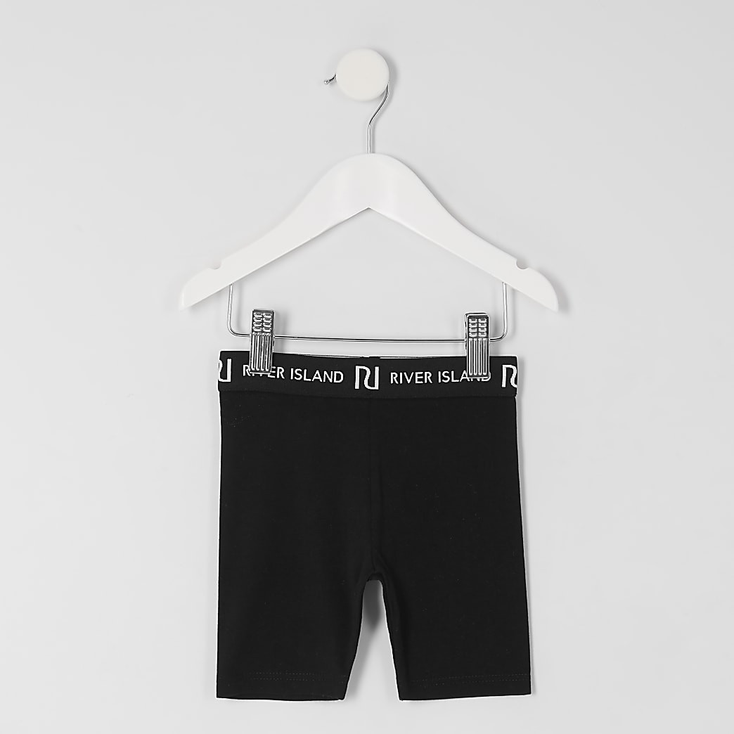 Mini girls black RI cycling shorts | River Island (UK & IE)