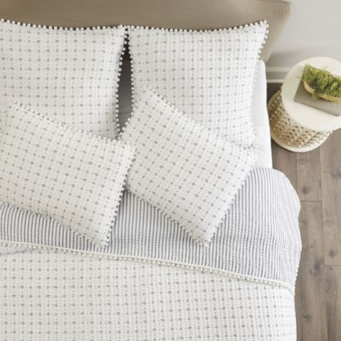 Georgie Pom Pom Cotton Quilt Bedding | Ballard Designs, Inc.
