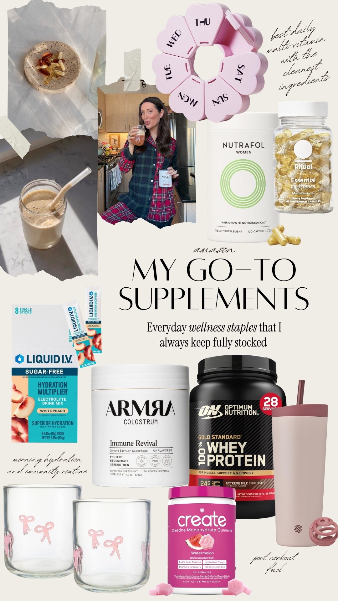 My go to supplements from Amazon! Everyday wellness staples that I always keep fully stocked. 

#LTKmorningroutine #LTKfitnessgoals #LTKselfcare