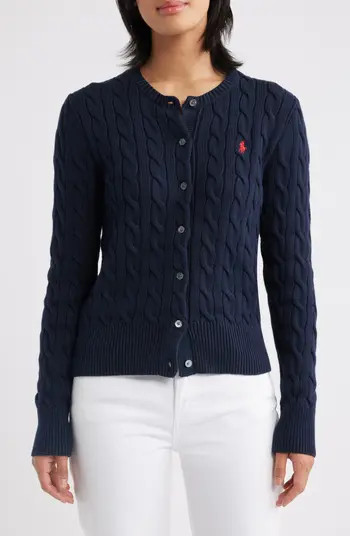 Polo Ralph Lauren Cable Knit Cotton Cardigan | Nordstrom | Nordstrom
