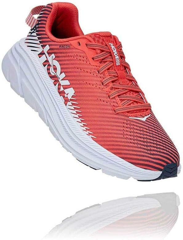 HOKA ONE ONE Women's Rincon 2 Running Shoe (Hot Coral/White, Numeric_8_Point_5) | Amazon (US)