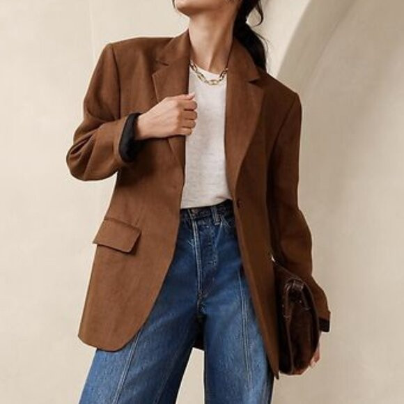 Banana Republic | Isola Hourglass Linen Blazer | Poshmark
