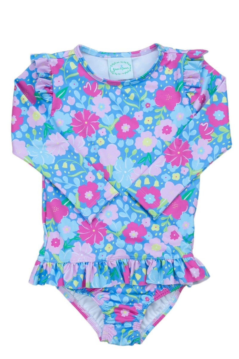 Summer Blooms Rash Guard Set | Grace and James Kids