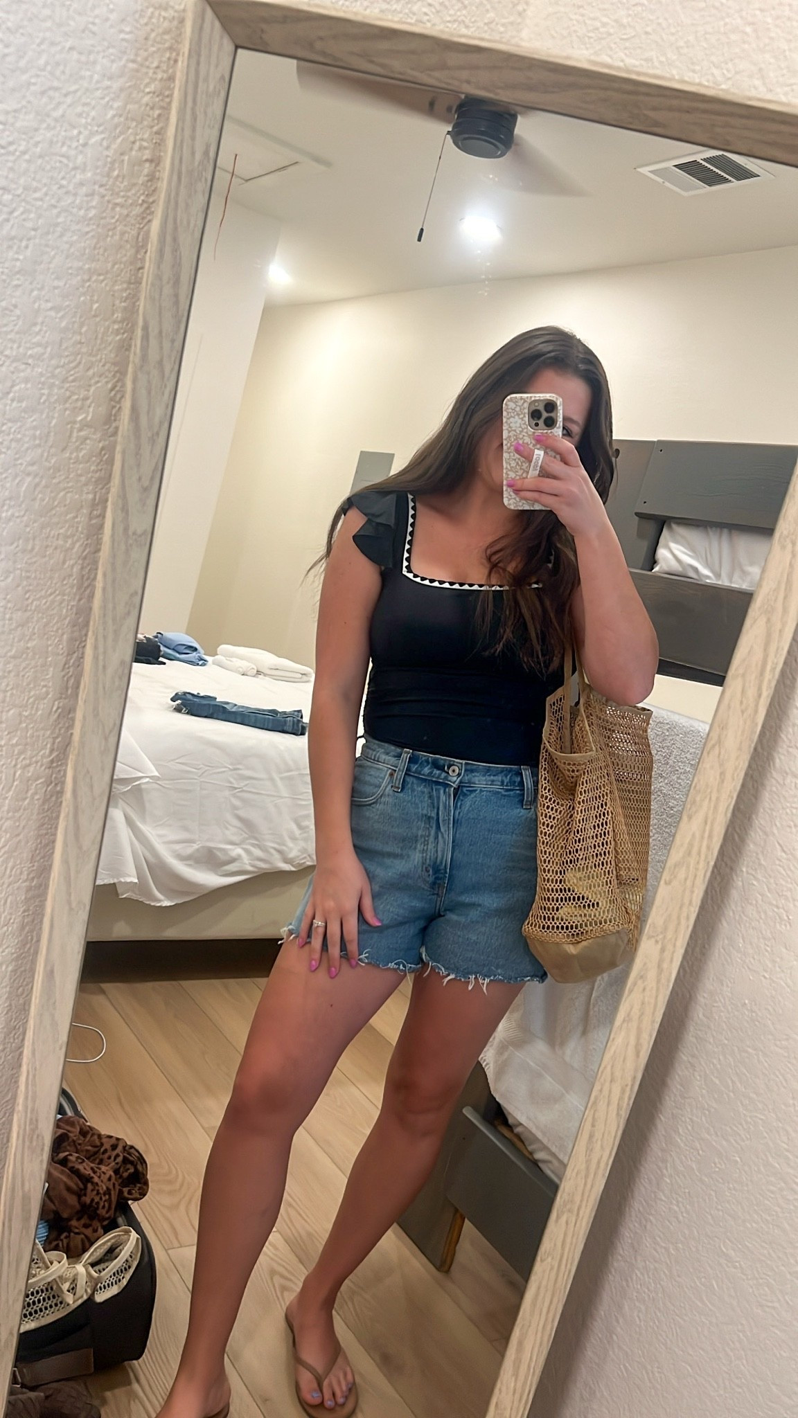 Ordered this swimsuit last minute for a bachelorette trip and it’s SO GOOD! Super cute and flattering! Mom flattering for sure! I love the white trim & ruffle sleeves. Wearing my true size medium. 

Mom swimsuit / one piece swimsuit / mom approved swimsuit / flattering swimsuit / black swimsuit / Amazon swimsuit / mom swim / black and white / bachelorette party / mom outfit / mom style

#LTKootd #LTKmomlife #LTKSwim