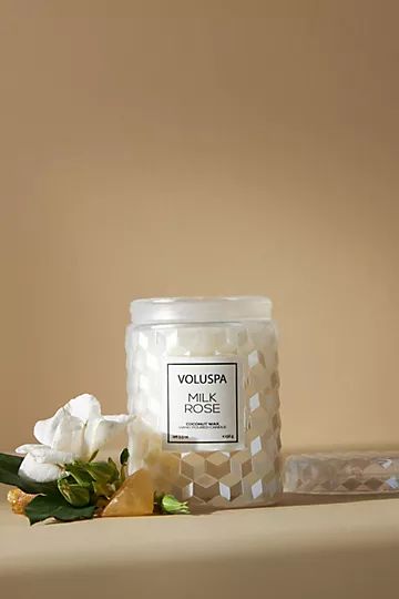 Voluspa Roses Petite Embossed Jar Candle | Anthropologie (US)