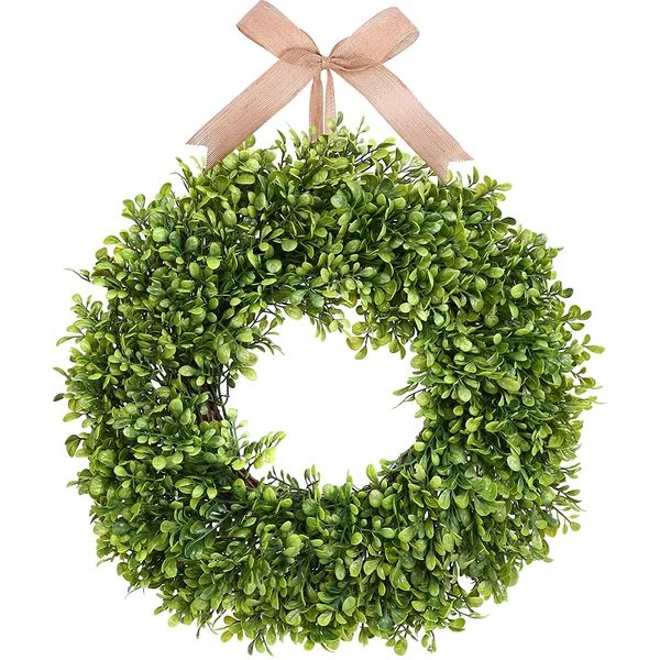 18Inch Greenery Boxwood Grapevine Wreath | Wayfair North America
