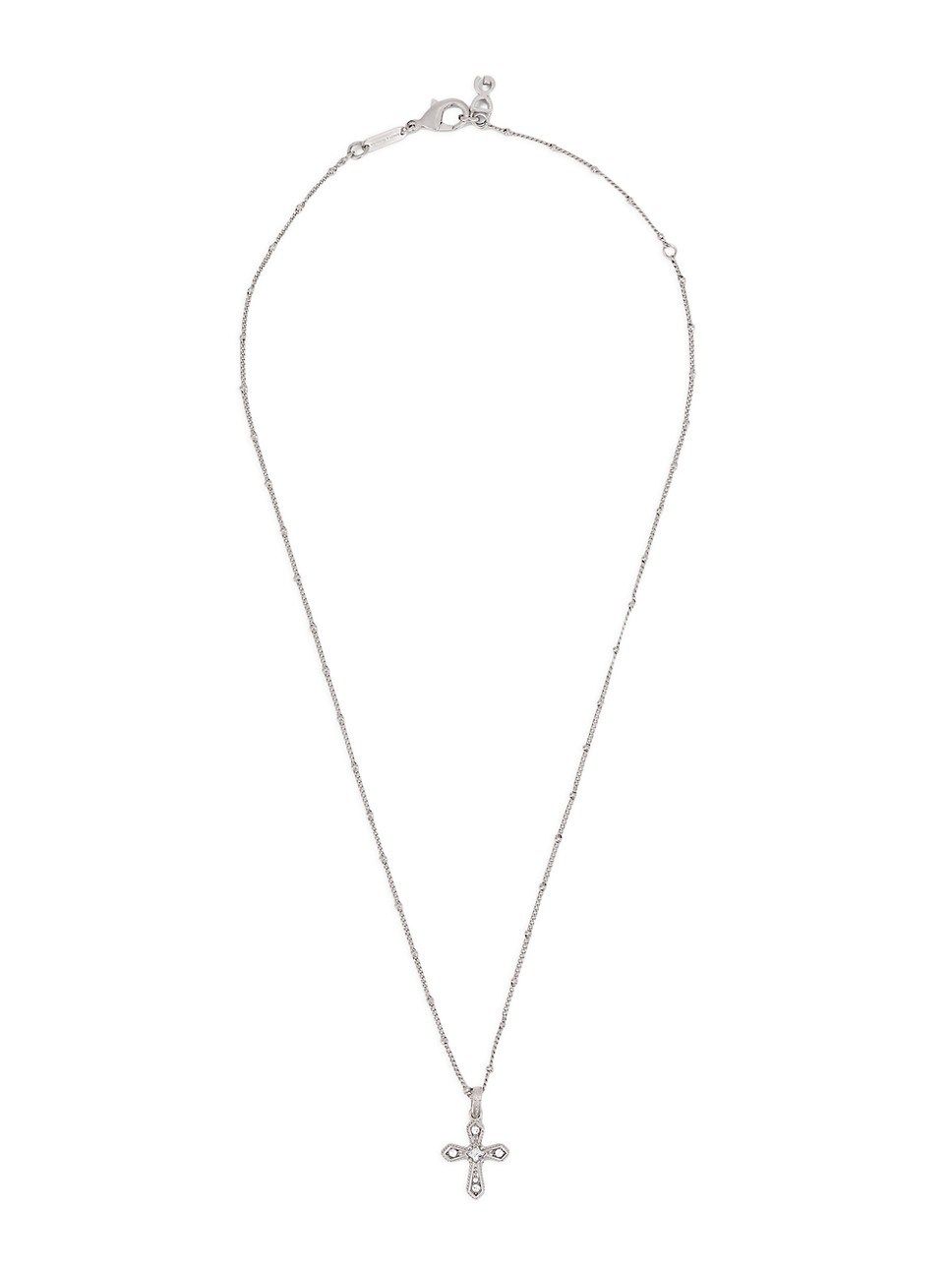 Palladium-Plated & Crystal Cross Pendant Necklace | Saks Fifth Avenue
