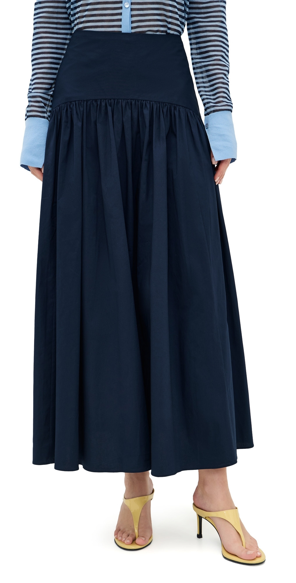 STAUD Procida Skirt Navy 16 | Shopbop
