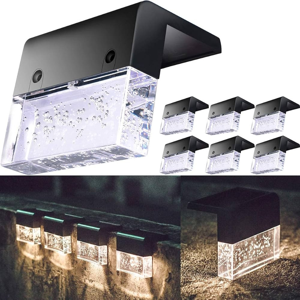SUNFACESolar Deck Lights Fence Post Lights Outdoor Lighting Garden Decorative - Permanent On All ... | Amazon (US)