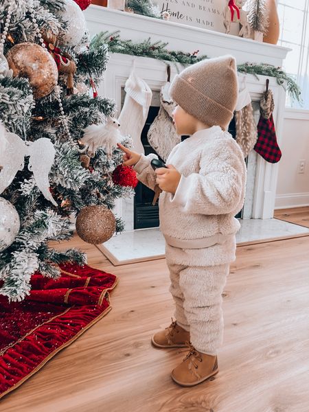The coziest baby boy faux Sherpa outfit & booties! Perfect for this winter! #walmartfashion 

#LTKHoliday #LTKbaby #LTKSeasonal