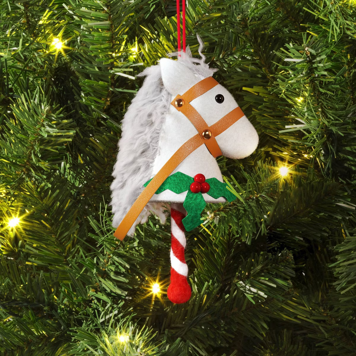 Christmas Wool Horse Head Ornament White - Wondershop™ | Target