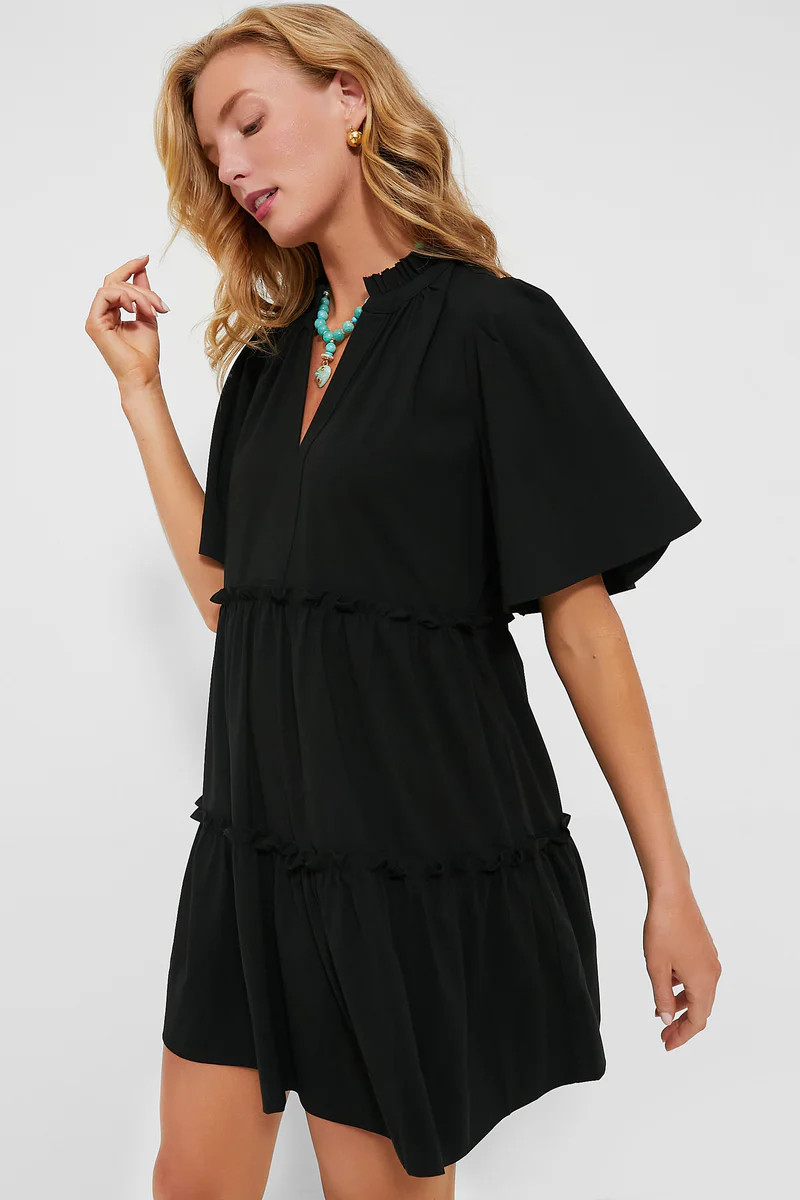 Black Crepe Crawford Dress | Tuckernuck (US)