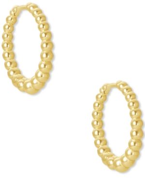 Kendra Scott 14k Gold-Plated Extra-Small Bead-Look Huggie Hoop Earrings, 0.43 | Macys (US)