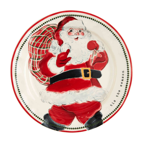 Gift Santa Salad Plate | Mud Pie