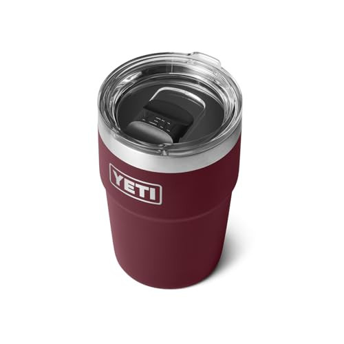 YETI Rambler 16 oz Stackable Tumbler, Vacuum Insulated, Stainless Steel with MagSlider Lid, Wild Vine Red | Amazon (US)