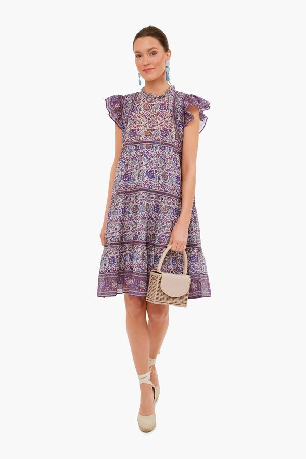 Exclusive Purple Rosita Border Tunic Dress | Tuckernuck (US)
