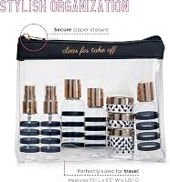 MIAMICA Women's TSA Compliant Travel Bottles and Toiletry Bag Kit, 12 Piece, Navy, One Size | Amazon (US)