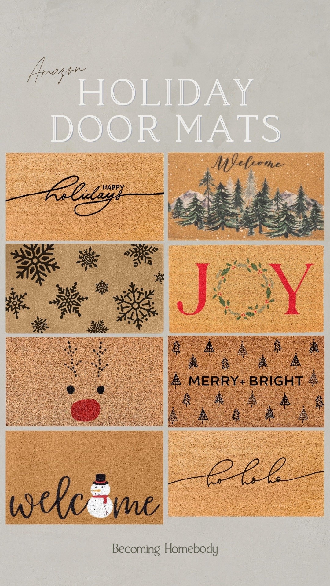 Holiday door mats from Amazon ❤️