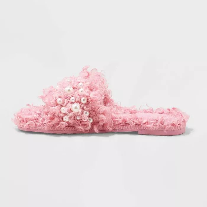 Women's Adrienne Slip-On Embellished Slide Slippers - A New Day™ | Target