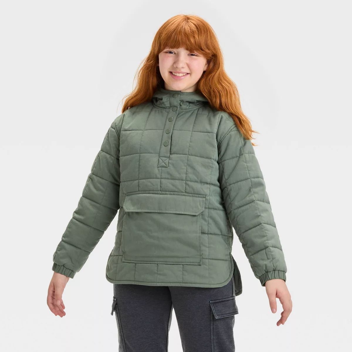 Girls' Solid Quilted Jacket - art class™ | Target