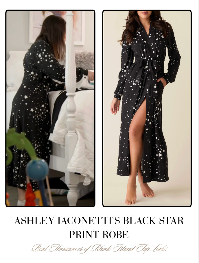 Ashley Iaconetti's Black Star Print Robe 

 