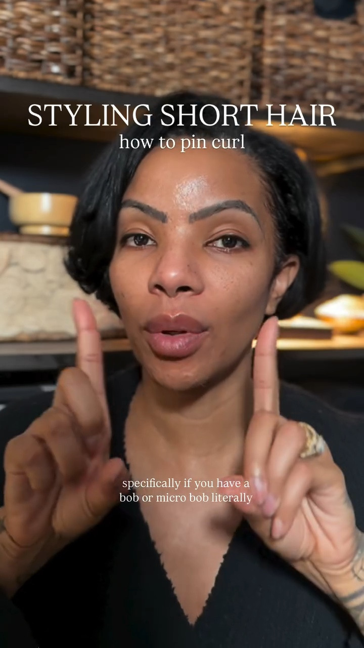 How to pin curl your hair: This is one way I pin curl my short hair at night time. Learning how to pin curl your hair can help keep body and prevent you from using heat on your hair. When you have short hair you just need to go with the follow 🤎 #shorthair #hair #bobhairstyles #protectivestyles #pincurls

#LTKgrwm #LTKselfcare #LTKootd