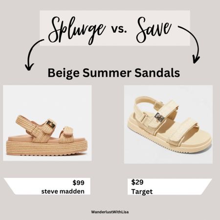 Splurge vs Save Sandals for Summer!

I own the target sandals, my favorite!! 

Shoe dupe, target dupes, women’s sandals, summer sandals, travel shoes, best shoes for travel 
Outfits for safari, outfits for Asia 

#LTKtravel #LTKshoecrush #LTKfindsunder50