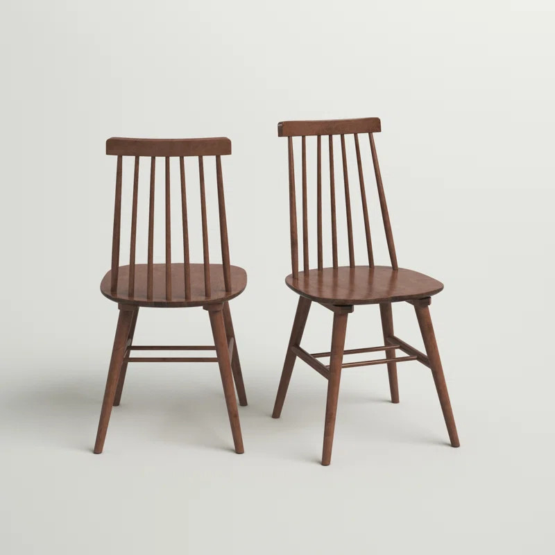 Alvie 17" Wide Modern Farmhouse Windsor Back Solid Wood Dinning Chairs | Wayfair North America