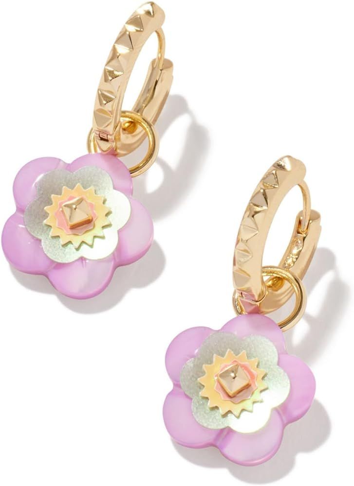 Kendra Scott Womens Deliah Huggie Earrings Gold Pastel Mix One size | Amazon (US)