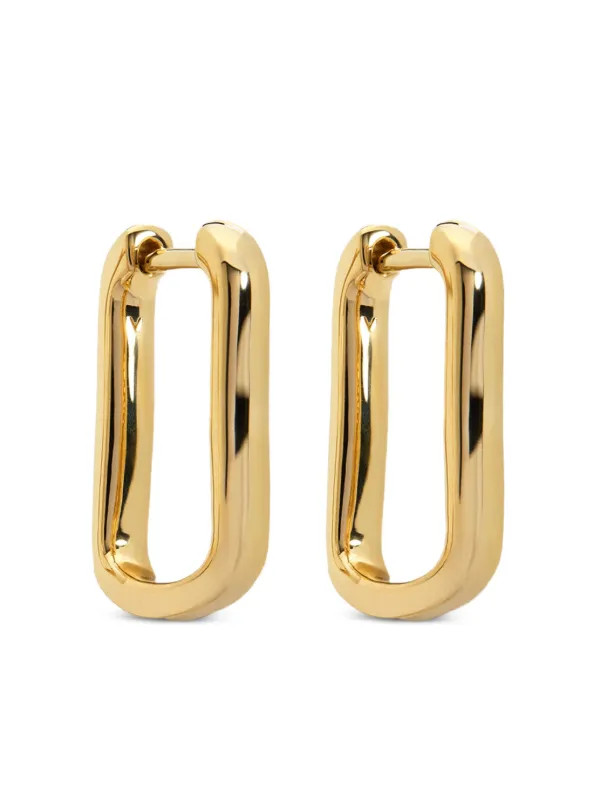 recycled 18K gold vermeil Alta capture huggie earrings | Farfetch Global