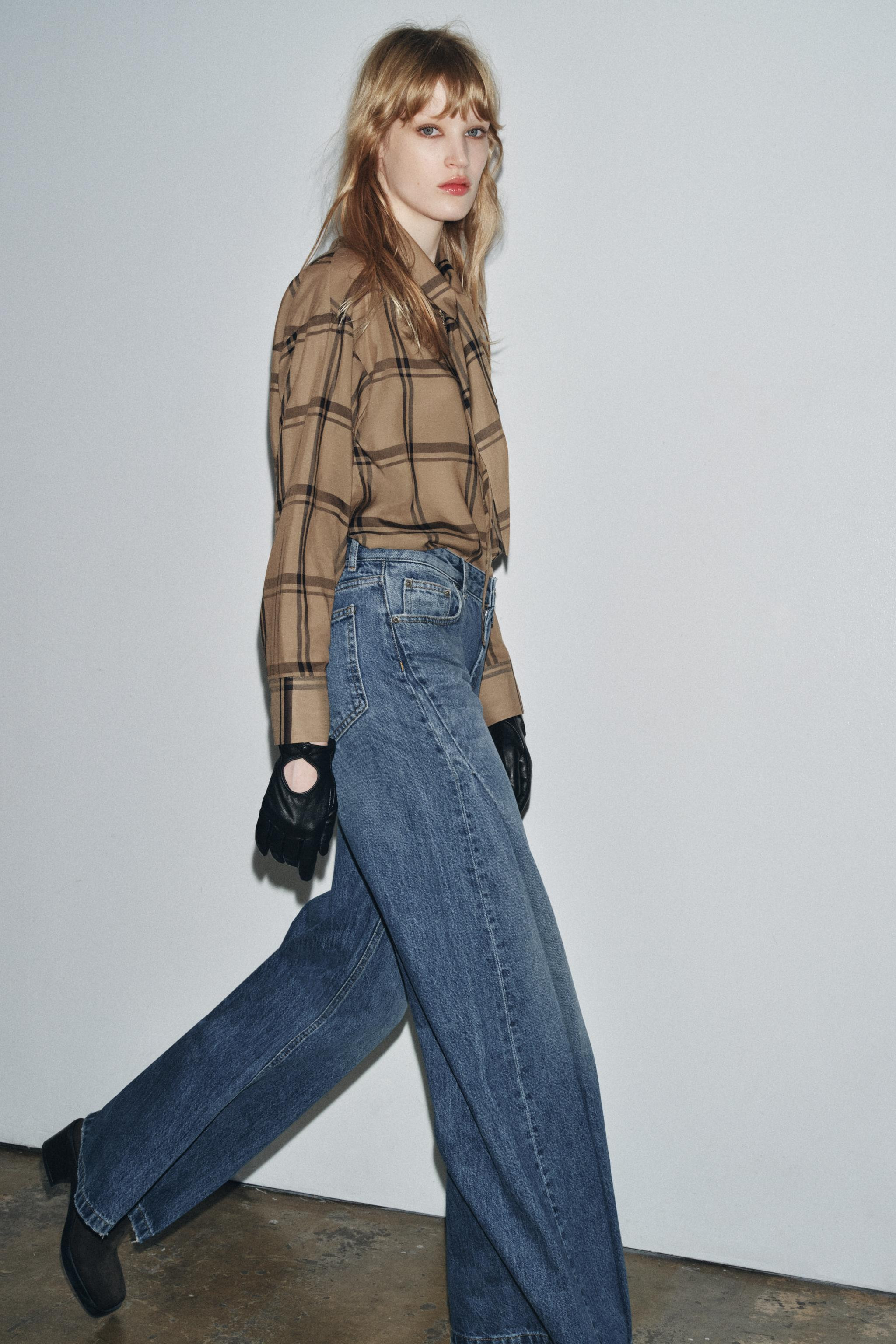 PLAID SCARF COLLAR SHIRT ZW COLLECTION | Zara US