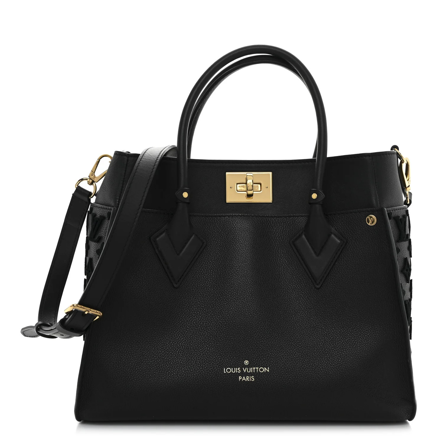 Calfskin Monogram Tufting On My Side Black | FASHIONPHILE (US)